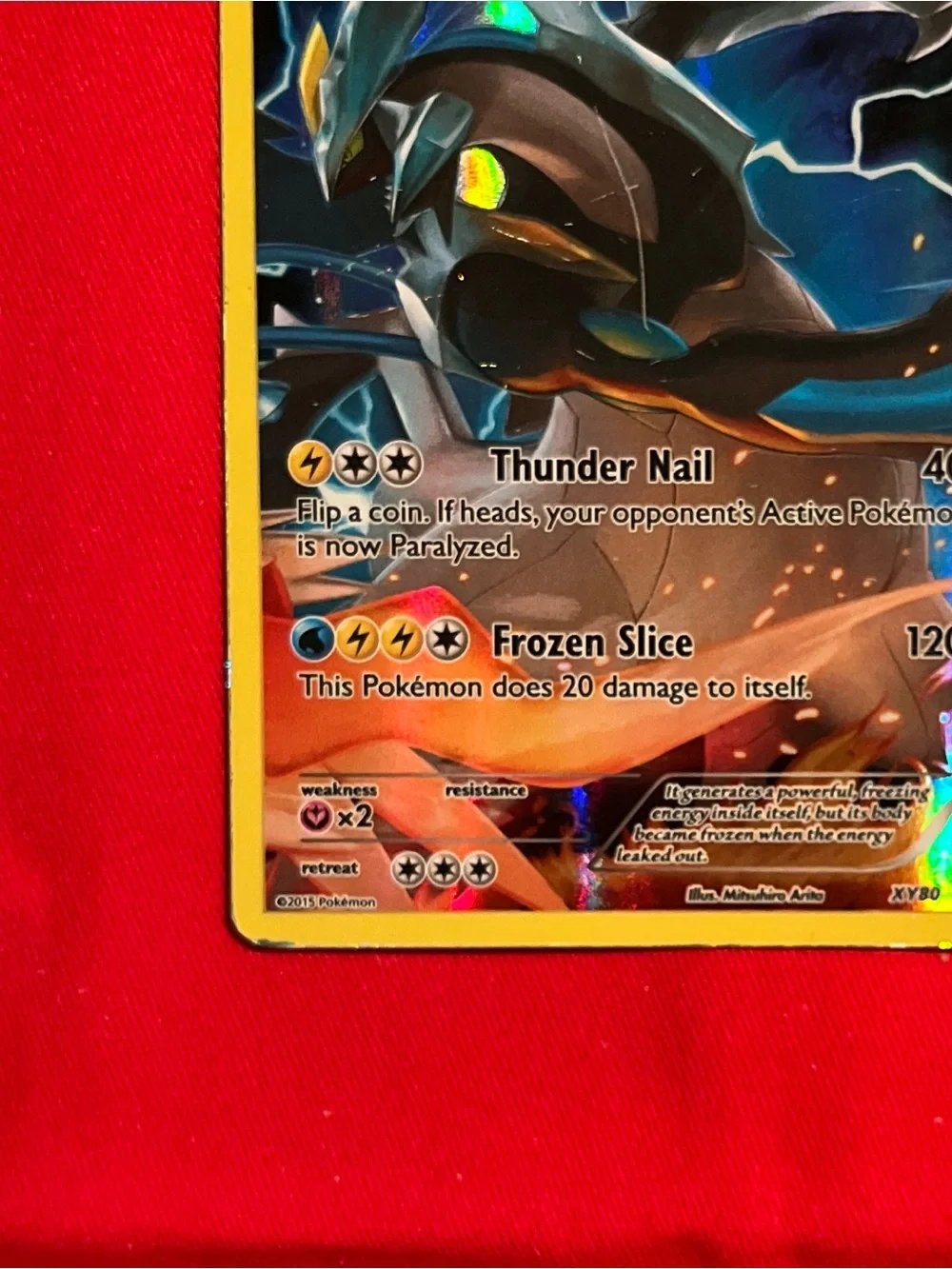 Pokémon TCG Black Kyurem XY80 Full Art Black Star Holo Trading Card